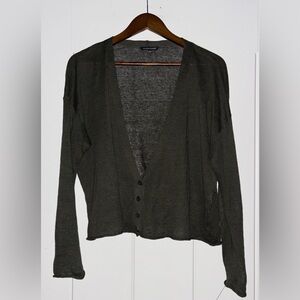 Eileen Fisher Organic Linen Cardigan Women XL Casual Officewear Closet Essential